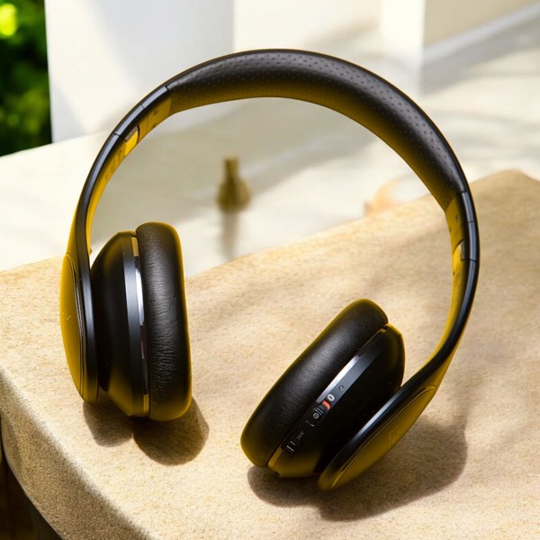 Wireless headphones: Simple lifestyle background
