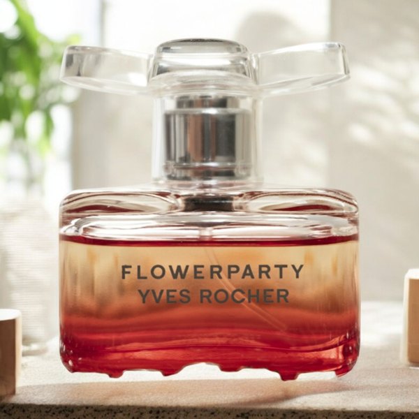 Glass perfume bottle: Simple lifestyle background